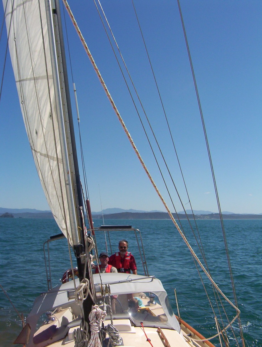 Skipper Hugh (left) and crewman Duncan in an untroubled moment